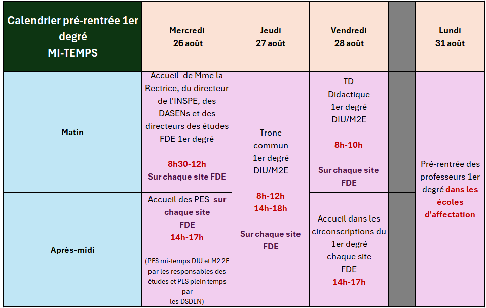 Planning 1er degre 26 27